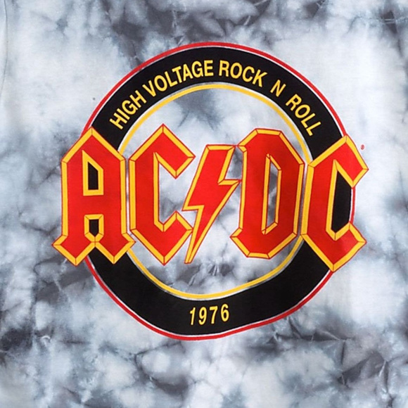 AC/DC High Voltage Tour 76 metal rock Tie Dye Official T-Shirt 3XL NWT - Picture 2 of 2